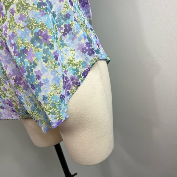 VS Blue Floral Bodysuit - Picture 12 of 14